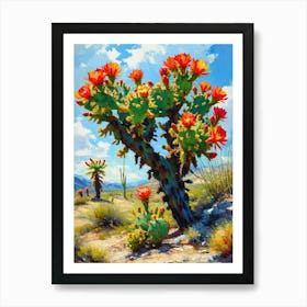 Blooming Desert Cactus 5 Art Print