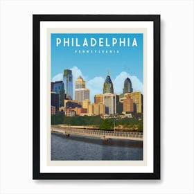 Philadelphia Pennsylvania Travel Poster Art Print