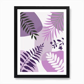 Abstract Fern Leaves 7 Art Print