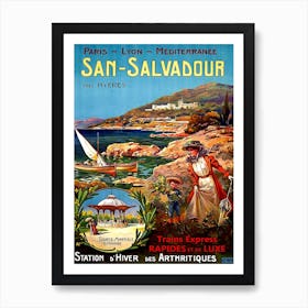 San Salvador, Vintage Travel Poster Art Print