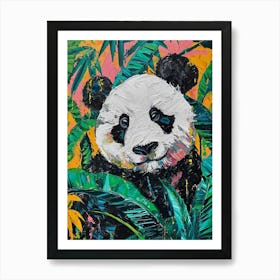 Panda Brushstrokes 1 Art Print