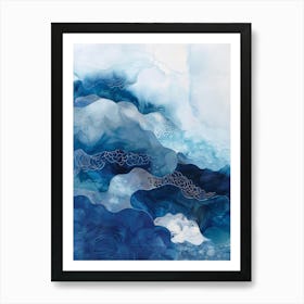 'Blue Waves' 3 Art Print