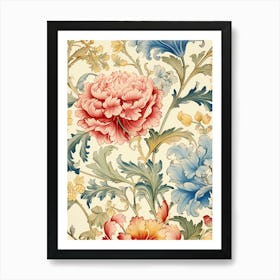 Wallpaper Floral Pattern 3 Art Print