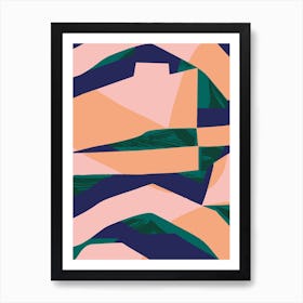 Abstract Mountains Art Print