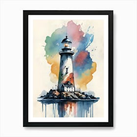 Lighthouse Painting Póster