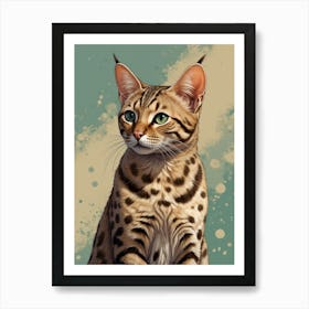 Bengal Cat Art Print