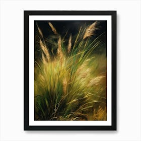 Wild grass, old oil painting,Colorado Arts, Vermont Arts,Montana Arts,Alaska Arts9 Art Print