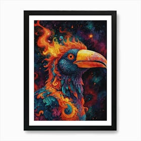 Flaming Bird 1 Art Print