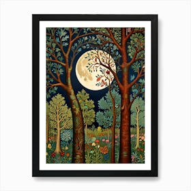 William Morris Moonlight In The Forest 51 Art Print