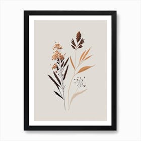 Boneset Spices And Herbs Retro Minimal 2 Art Print