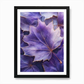 Purple Maple Leaves 1 Art Print