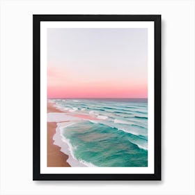 Fingal Bay Beach, Australia Pink Photography 2 Art Print