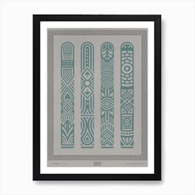 Totums Blue Art Print