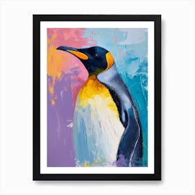 King Penguin Robben Island Colour Block Painting 3 Art Print