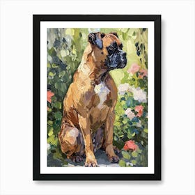 Boxer Acrylic Painting 1 Art Print