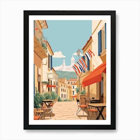 Nice, France, Graphic Illustration 3 Art Print