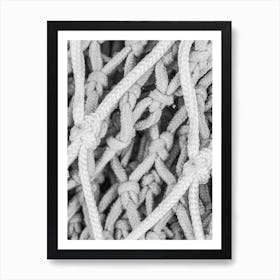 Black And White Image Of A Net 2 Art Print