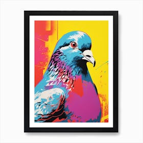 Andy Warhol Style Bird Pigeon 3 Art Print