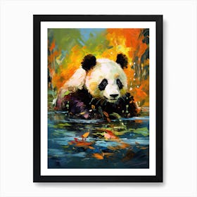 Panda Art In Impressionism Style 2 Art Print