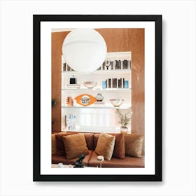 Living Room With Bookshelves Art Print