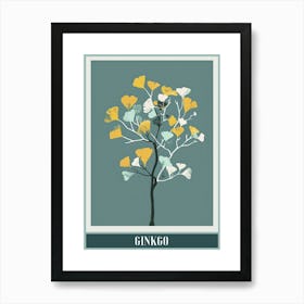 Ginkgo Tree Flat Illustration 5 Poster Art Print