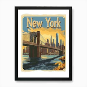 Aihrgdesign A Mid Century Modern Travel Poster For New York 1 Poster