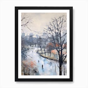 Winter City Park Painting Regents Park London 4 Art Print
