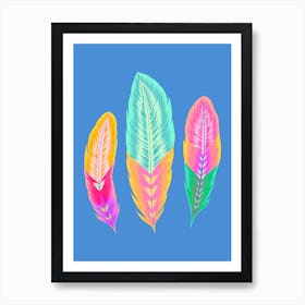 Colorful Feathers 1 Art Print