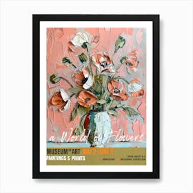 A World Of Flowers, Van Gogh Exhibition Poppy 1 Art Print