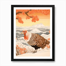 Bird Illustration Turkey 1 Art Print