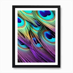 Peacock Feathers 8 Art Print