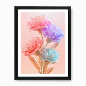 Dreamy Inflatable Flowers Carnations 3 Art Print