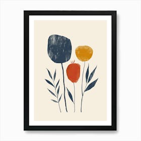 Sunset Whispers In Modernist Echoes Mid Century Style Art Print