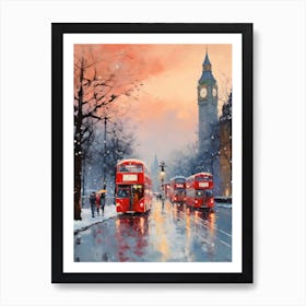 Dreamy Winter Painting London United Kingdom 1 Art Print