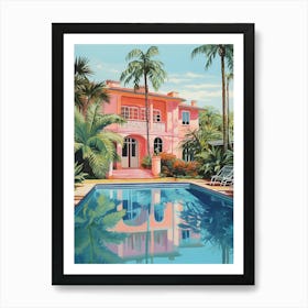 Australian Mansion With A Pool 2 Art Print