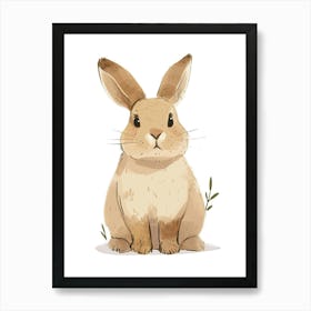 English Lop Rabbit Kids Illustration 1 Art Print