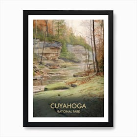 Cuyahoga Valley National Park Watercolour Vintage Travel Poster 1 Art Print