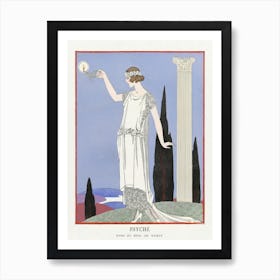 Psyché Robe Du Soir, De Worth From Gazette Du Bon Ton No, George Barbier Art Print