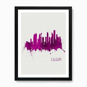 Calgary Canada City Purple Art Print