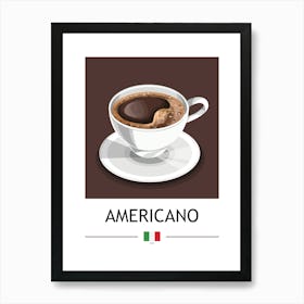 Americano Coffee Art Print