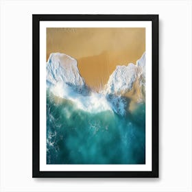 Aerial View Of A Beach 37 Art Print