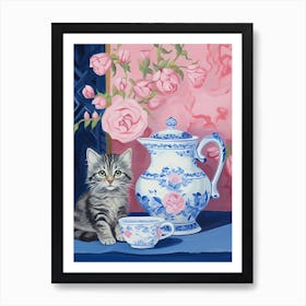 Animals Having Tea   Cat Kittens 7 Art Print