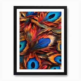 Peacock Feathers Art Print 2 Art Print