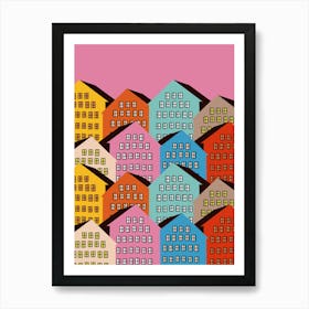 Colorful Houses 1 Art Print