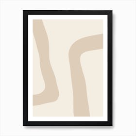 Neutral 2 Abstract Lines Art Print