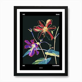 No Rain No Flowers Poster Geranium 4 Art Print