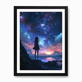 Starry Night Sky Art Print