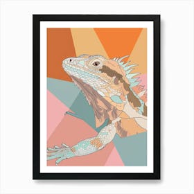 Gamas Tegus Uromastyx Abstract Modern Illustration 4 Art Print