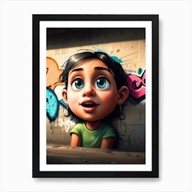 Graffiti Girl Art Print