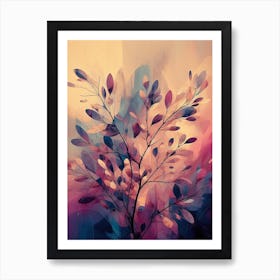 Abstract Leaves Painting 1 Art Print